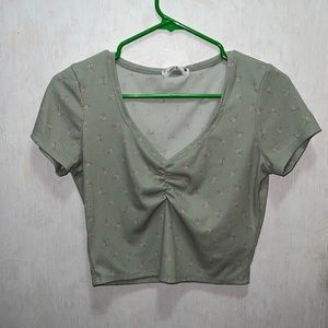 Cute green crop top